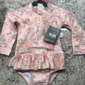 Toddler One Piece Floral Bathing Suit 18 months